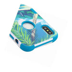 For Iphone X Xs 10S Hard Soft Hybrid Armor Case Palm Tree Blue Beach Ocean