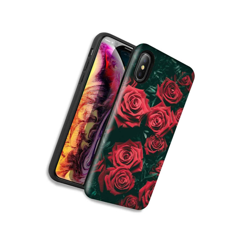 Red Roses Double Layer Hybrid Case Cover For Apple Iphone Xr