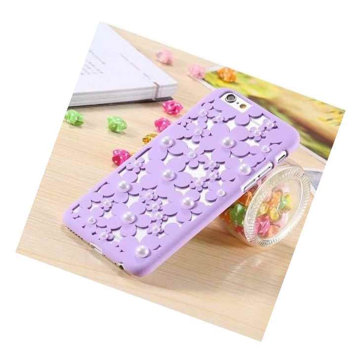 For Iphone 6 6S Plus Hard Protector Case Cover Lavender Flower Pearl Skin
