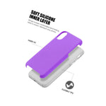 Iphone X Xs Hard Hybrid High Impact Armor Purple Non Slip Phone Case Cover