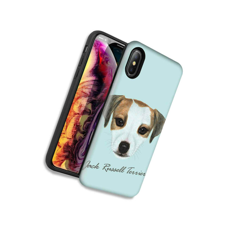Jack Russell Terrier Dog Double Layer Hybrid Case Cover For Apple Iphone Xs X
