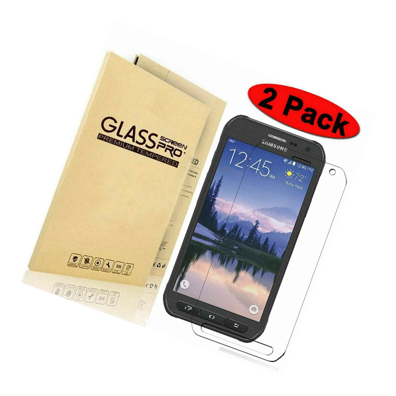 2 Pack Premium Tempered Glass Screen Protector For Samsung Galaxy S6 Active