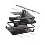 For Coolpad Legacy 6 4 Hybrid Heavy Duty Case Cover Black Holster Belt Clip