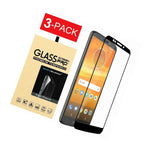 3 Pack Full Coverage Tempered Glass Screen Protector For Motorola Moto E5 Plus