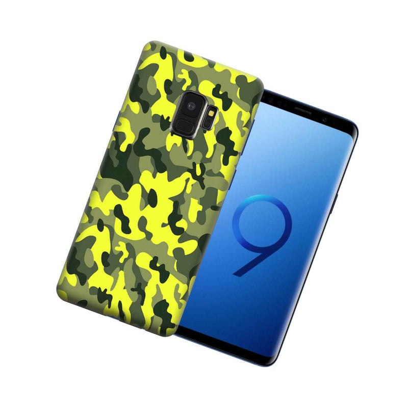 Uv Printed Samsung Galaxy S9 Design Case Yellow Green Camo Design Cover