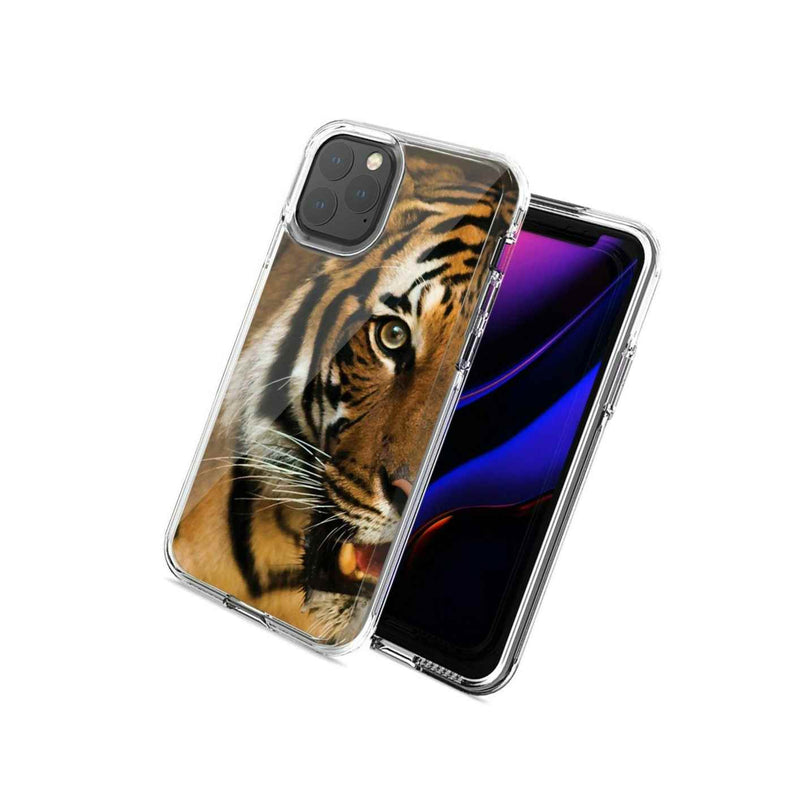 For Apple Iphone 12 Mini Tiger Face Design Double Layer Phone Case Cover