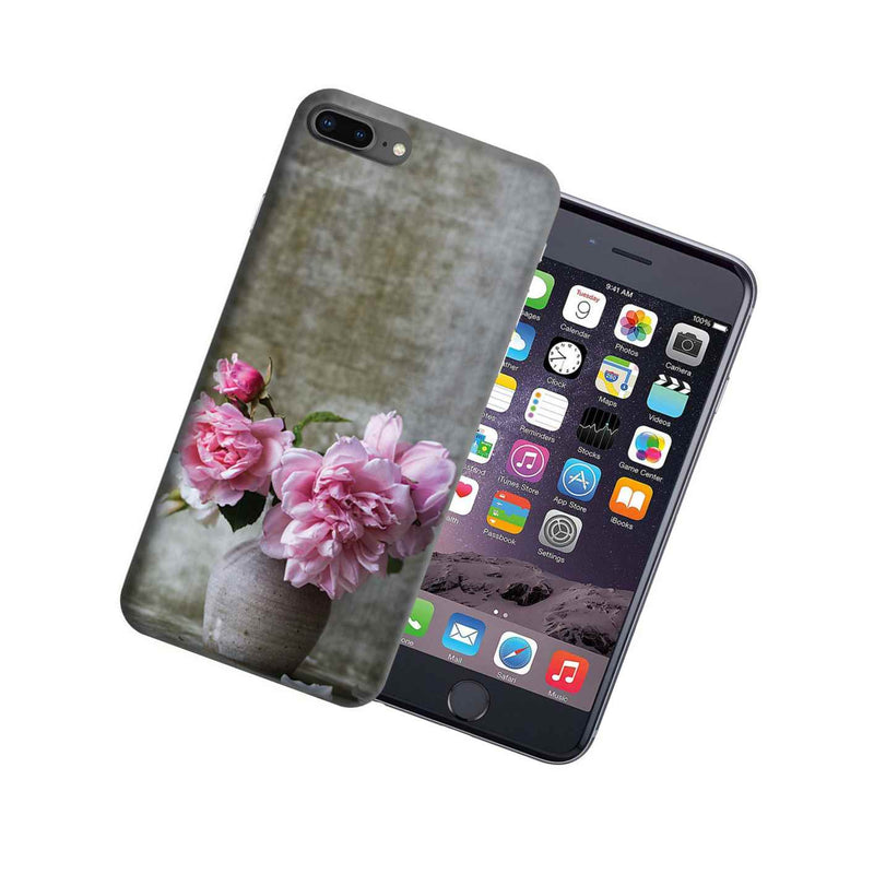 For Apple Iphone 7 Plus 8 Plus Flowers And Vase Design Tpu Gel Case Cover