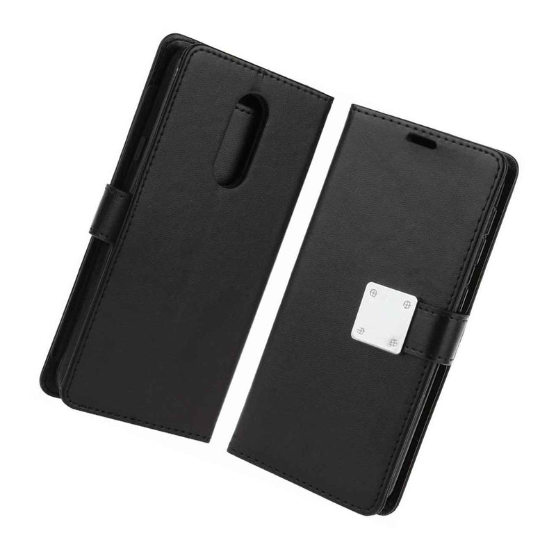 Coolpad Legacy Brisa Black Pu Leather Multi Card Wallet Case Diary Pouch Cover
