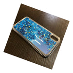 Iphone Xs Max 6 5 Floating Water Glitter Blue Liquid California Palm Tree Case