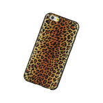For Iphone 6 6S Hard Tpu Rubber Gummy Skin Case Brown Black Leopard Cheetah