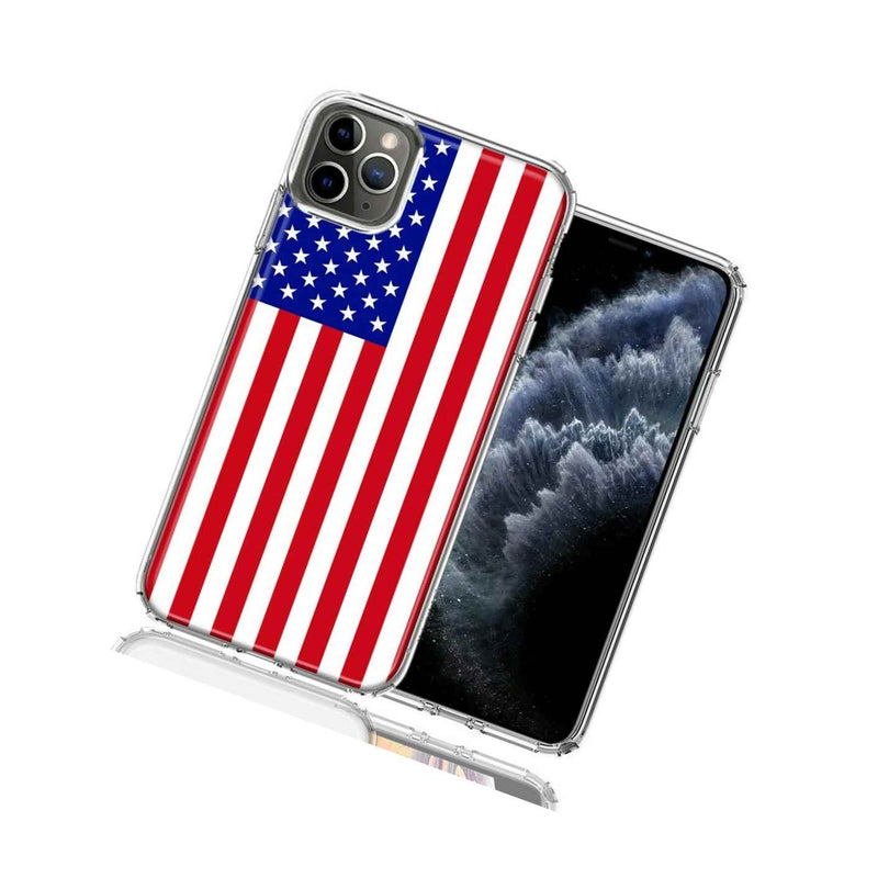 For Apple Iphone 12 Pro 12 Usa American Flag Design Double Layer Phone Case