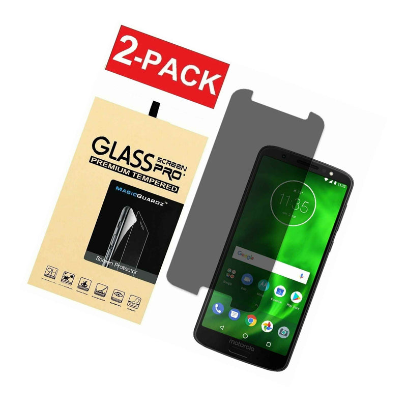 2 Pack Privacy Anti Spy Tempered Glass Screen Protector For Motorola Moto G6