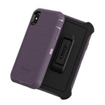 Otterbox Defender Series Rugged Case Holster For Iphone Xs Max Purple Nebula