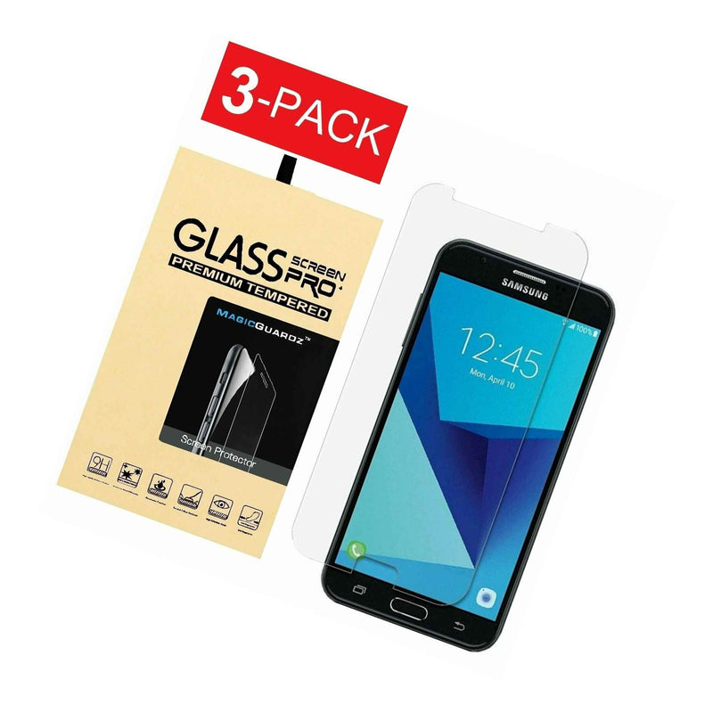 3X Magicguardz For Galaxy J7 Prime Tempered Glass Screen Protector Saver