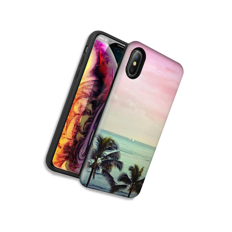Vacation Dreaming Double Layer Hybrid Case Cover For Apple Iphone Xs X