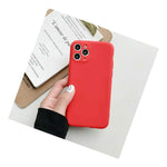 For Iphone 11 Pro Max 6 5 Red Liquid Silicone Soft Rubber Camera Protect Case