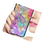 For Lg Stylo 6 Hard Tpu Rubber Phone Case Cover Shiny Rainbow Marble Flakes