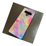 For Lg Stylo 6 Hard Tpu Rubber Phone Case Cover Shiny Rainbow Marble Flakes