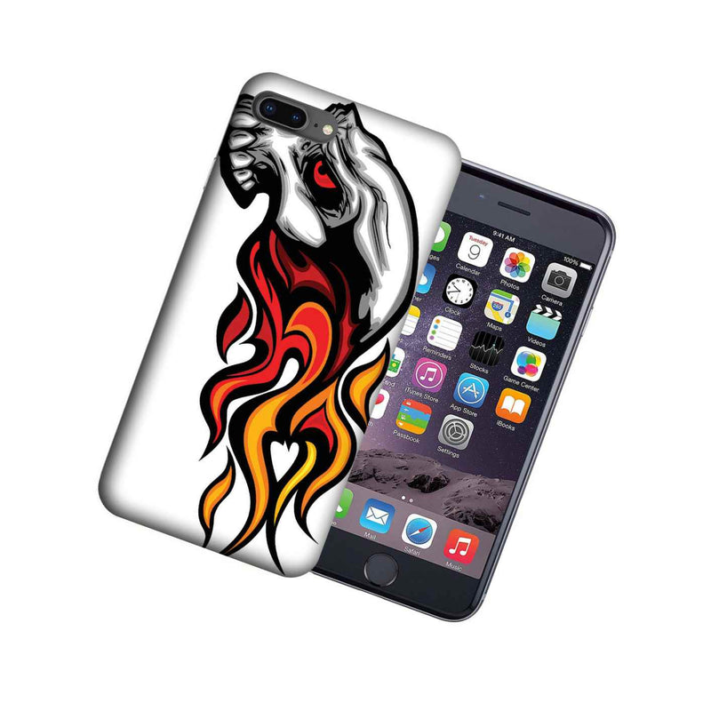 Mundaze Apple Iphone 7 8 Plus Design Case Hotrod Skull Flames Cover