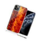 For Apple Iphone 12 Pro Max Fire Design Double Layer Phone Case