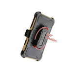 Iphone Xs Max 6 5 Gold Heavy Duty Belt Clip Holster Case W Tempered Glass