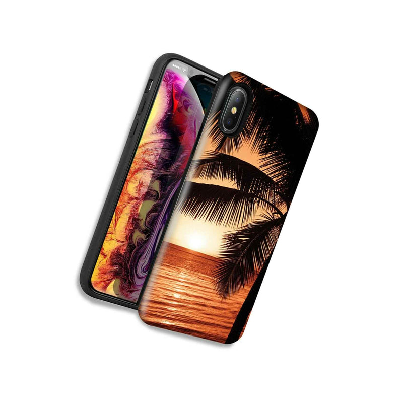 Paradise Sunset Double Layer Hybrid Case Cover For Apple Iphone Xr