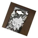 For Samsung Galaxy On5 G550 Hard Soft Hybrid Case Cover Black White Rose Lace