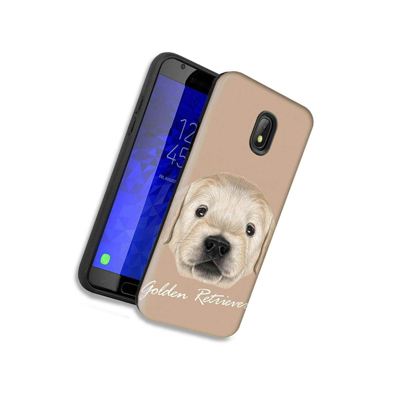 Golden Retriever Puppy Double Layer Hybrid Case For Samsung J7 2018 J737