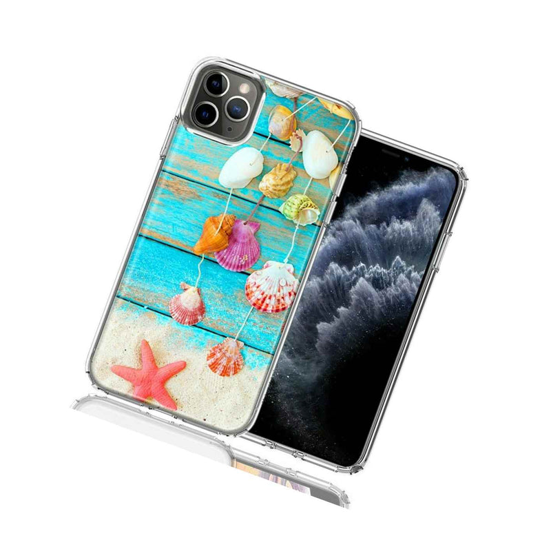 For Apple Iphone 12 Pro Max Seashell Wind Chimes Design Hybrid Phone Case
