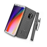 For Samsung Galaxy S9 Hard Holster Kickstand Combo Case Cover Belt Clip Black
