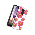 Pink Daisy Flower Double Layer Case For Lg Tribute Empire K8 K8 Plus 2018