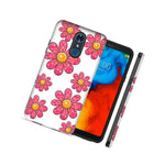 Pink Daisy Flower Double Layer Case For Lg Tribute Empire K8 K8 Plus 2018