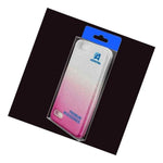 For Zte Tempo X N9137 Pink Gradient Glitter Hybrid Case Cover