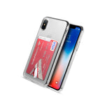 Iphone X Xs 10S Transparent Clear Credit Card Slot Holder Ultra Thin Case