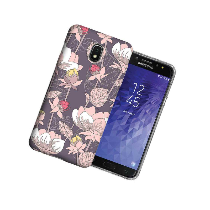 For Samsung Galaxy J7 J737 2018 Vintage Peony Flowers Slim Phone Case