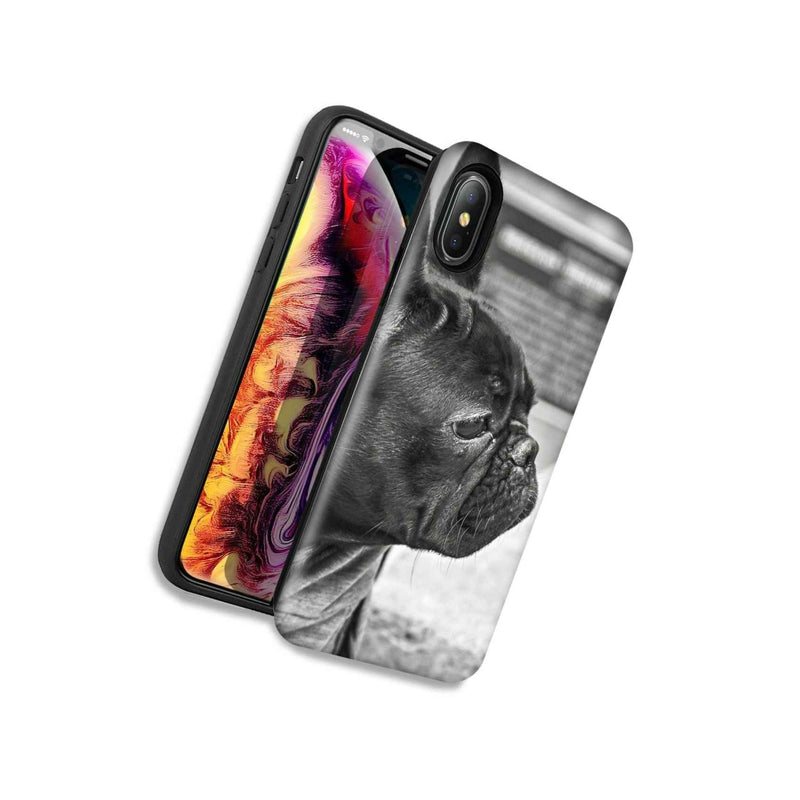 French Bulldog Double Layer Hybrid Case Cover For Apple Iphone Xs Max