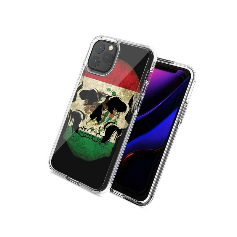 For Apple Iphone 12 Mini Mexico Flag Skull Design Double Layer Phone Case Cover