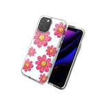 For Apple Iphone 12 Pro Max Pink Daisy Flower Design Double Layer Phone Case