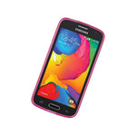 For Samsung Galaxy Avant G386T Hard Rubber Gummy Flex Gel Skin Case Cover Pink