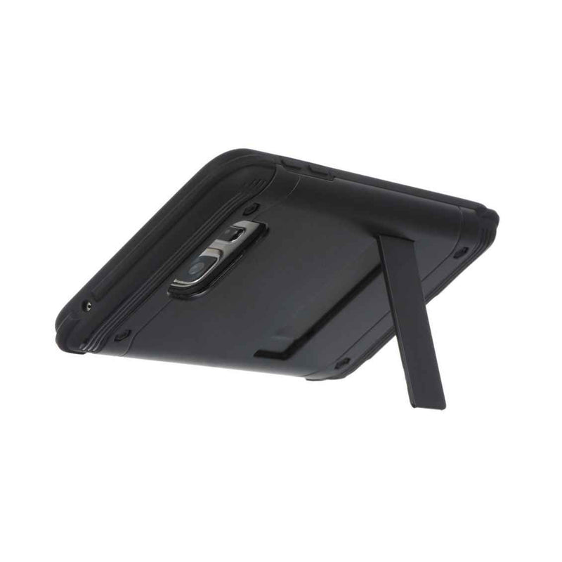 For Samsung Galaxy Note 5 Hard Soft Rubber Hybrid Case Black Kickstand Armor
