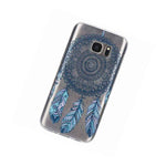 For Samsung Galaxy S7 Tpu Rubber Gummy Skin Case Cover Blue Clear Dreamcatcher