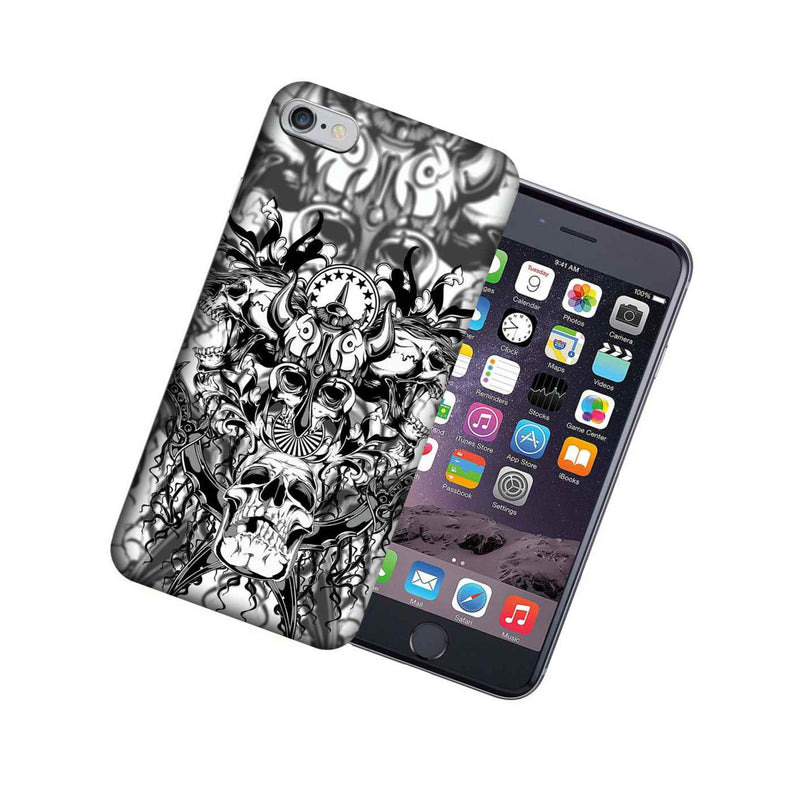 Mundaze Apple Iphone 7 8 4 7 Uv Printed Design Case Viking Skulls Cover