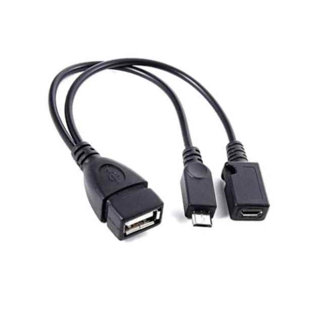 Micro Usb Host Otg Cable With Usb Power For Samsung Htc Nexus Lg Phones