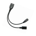 Micro Usb Host Otg Cable With Usb Power For Samsung Htc Nexus Lg Phones