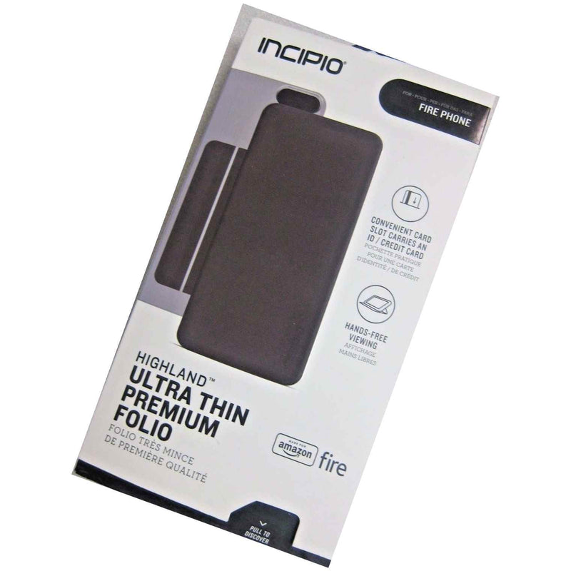 Brand New Incipio Ultra Thin Highland Premium Black Folio For Amazon Fire Phone