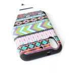 For Htc Desire 626 626S Hard Soft Rubber Hybrid Case Cover Pink Green Aztec