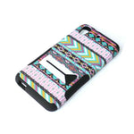 For Htc Desire 626 626S Hard Soft Rubber Hybrid Case Cover Pink Green Aztec
