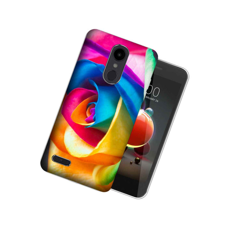 Mundaze Lg Aristo 2 Plus Uv Printed Design Case Rainbow Rose Phone Cover