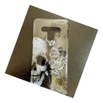 For Lg Stylo 6 Ultra Thin Tpu Rubber Skin Case Cover Black Clear Skull Roses