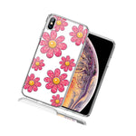 For Apple Iphone X Xs Pink Daisy Flower Design Double Layer Phone Case Cover